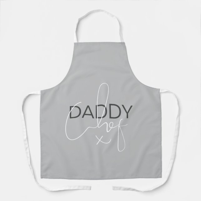 Graue Daddy Chef Schürze (Vorderseite)