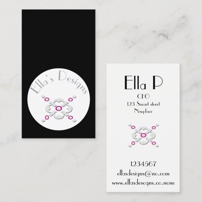 Graue Design-Visitenkarte Visitenkarte (Vorne/Hinten)