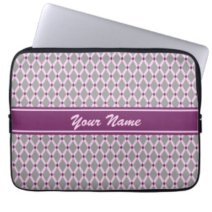 Graue Diamant-Rosa Rahmen-Elektronik-Tasche Laptopschutzhülle