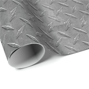 graue Diamantplatte Geschenkpapier