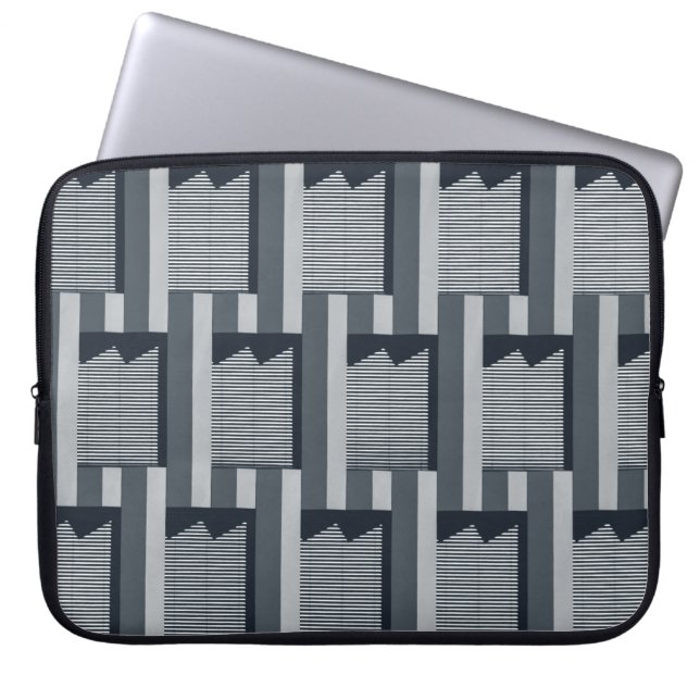 Graue digitale Tapete Laptopschutzhülle (Vorderseite)