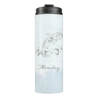 Graue Dolphin Personalisiert Thermal Tumbler Thermosbecher