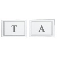 Graue Doppelgrenzenlose Monogramm-Doppelkissengehä