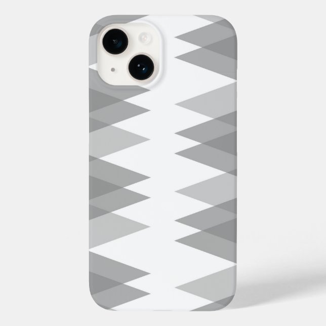 Graue Dreiecke Case-Mate iPhone 14 Hülle (Rückseite)