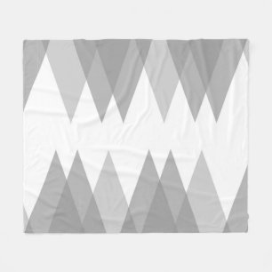 Graue Dreiecke Fleecedecke