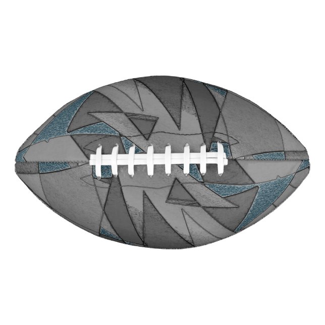 Graue Dreiecksausschnitte mit groben dunkelblauen  Football (Vorderseite)