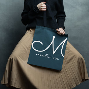 Graue, dunkelblaue Totbeutel mit ihrem Namen Tasche