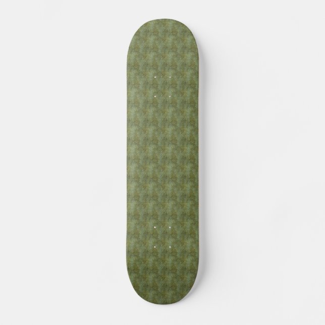Graue, dunkelgrüne Scallops Skateboard (Vorderseite)