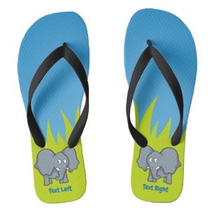 Graue Elefanten-Cartoon-Flip-Flops Flip Flops