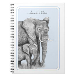 Graue Elefanten Personalisiert Notizblock