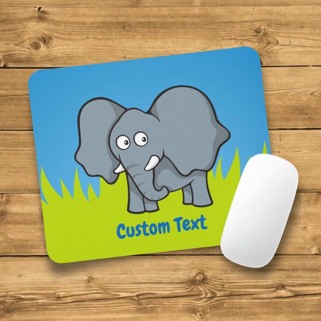 Graue Elefantenmaus Cartoon Mousepad (Von Creator hochgeladen)