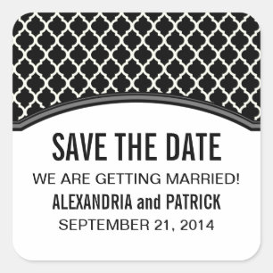 Graue Elegant-Folie Save the Date Stickers