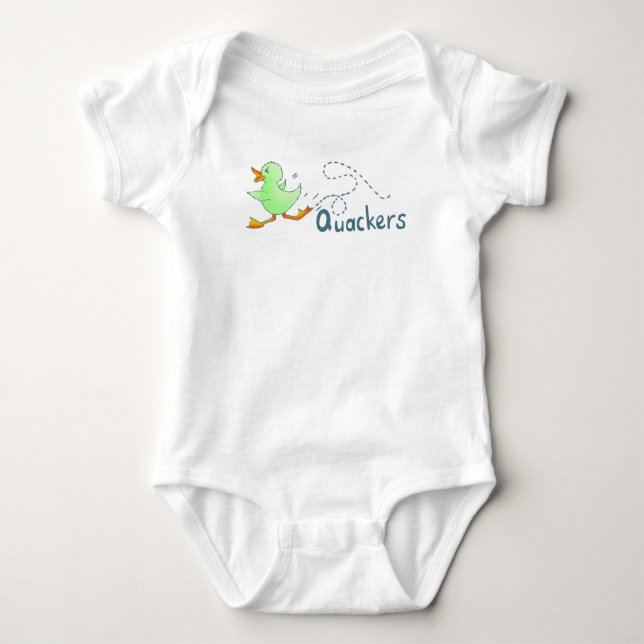 Graue Entendecker Baby Strampler (Vorderseite)