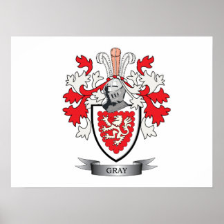 Graue Familienwappen-Wappen Poster