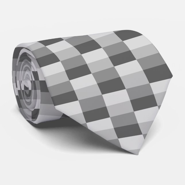 Graue Farbblöcke Krawatte (Gerollt)