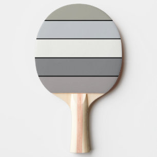 Graue Farbtöne mit schwarzen Streifen auf Aquarell Tischtennis Schläger