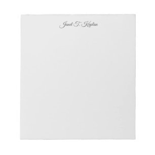 Graue feminine elegante einfache professionelle Ha Notizblock