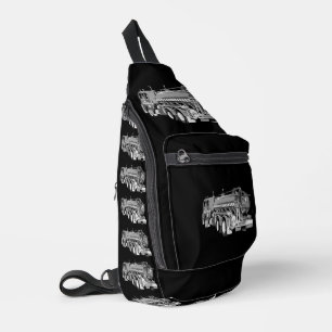 Graue Feuerwehrwagen-Ölfarbe, Crossbody Bag
