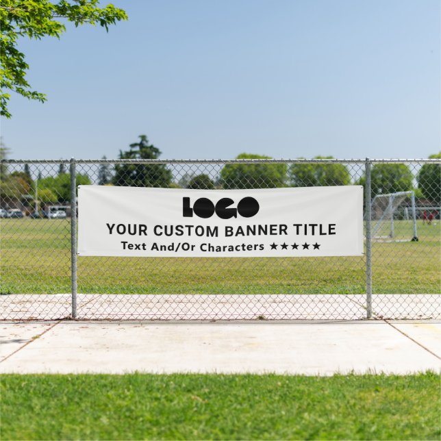 Graue Firmenmarke Outdoor 10' Long Banner (InSitu)