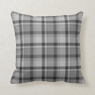 Graue Flannel Druckkopfkissen 16" x 16" Kissen