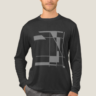 Graue Formen Linien MCM-inspirierte geometrische A Tri-Blend Shirt