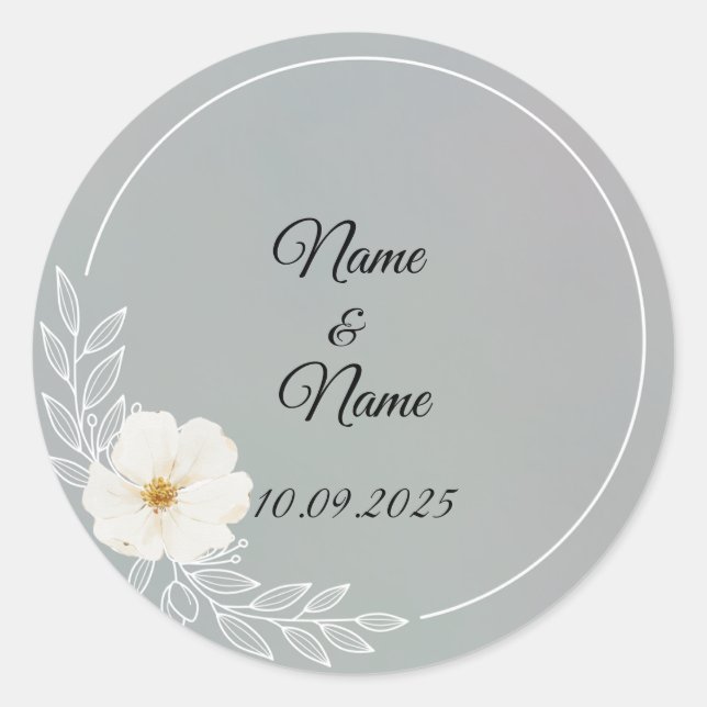 Graue Gabe-Aufkleber Runder Aufkleber (Vorderseite)