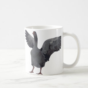 Graue Gans auf Tasse