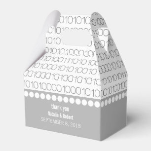 Graue Geek Chic Binary Code Gevor Boxes Geschenkschachtel