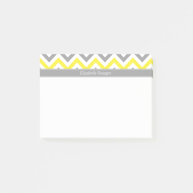 Graue gelbe dunkelgraue LG Zickzack-Graue Bezeichn Post-it Klebezettel (Vorderseite)