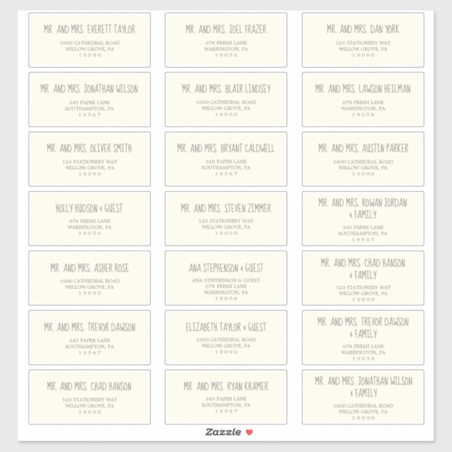 Graue, gelbe und graue Babydusche Aufkleber (Blatt)