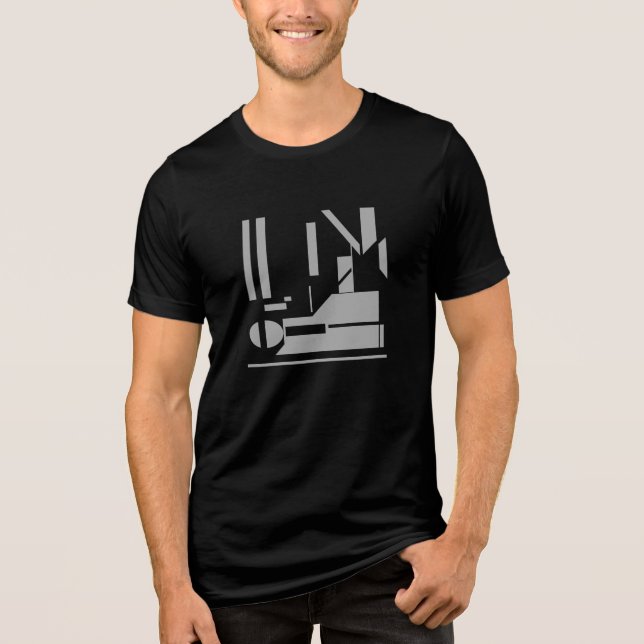 Graue geometrische Formen - Zusammenstellung abstr Tri-Blend Shirt (Vorderseite)