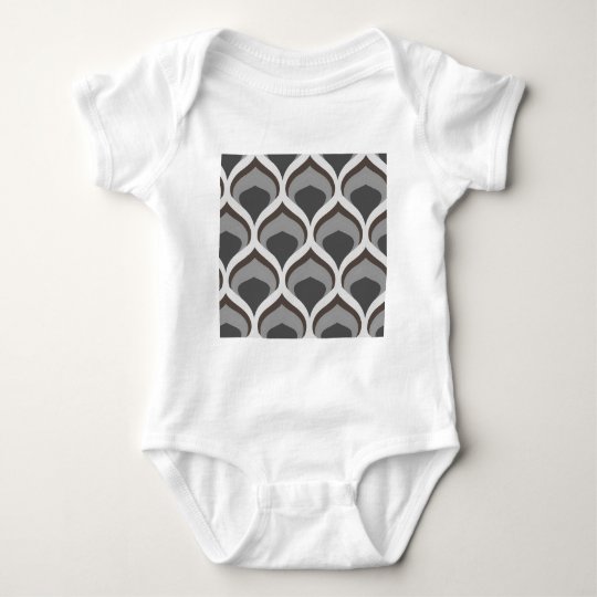 graue geometrische Tropfen Baby Strampler
