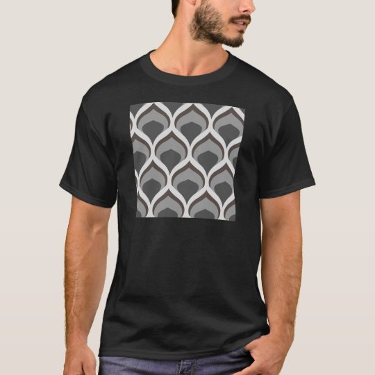 graue geometrische Tropfen T-Shirt