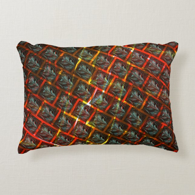 Graue "gerahmte Augen", Grätze, Quadrate oder rote Dekokissen (Vorderseite)