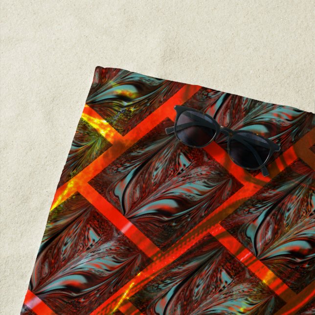 Graue "gerahmte Augen", Grätze, Quadrate oder rote Strandtuch (Beispiel)