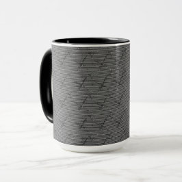 Graue Gestalt mit kleinen Streifen und pixelig Tasse