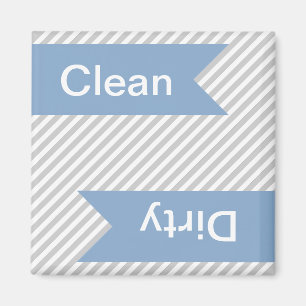 Graue gestreifte Sauberkeit - Geschirrspülmagnete Magnet