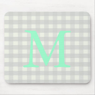 Graue Gingham-Mausunterlage Mousepad