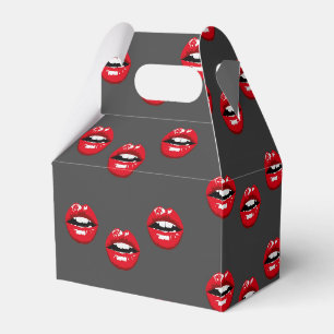 Graue, glänzende Lippen Geschenkschachtel