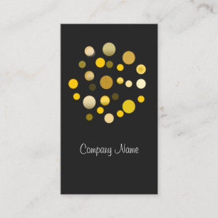 Graue Gold Dotted Modern Business Card Template Visitenkarte