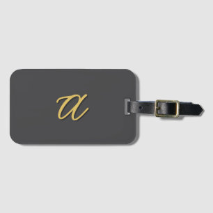 Graue Gold-Farb Monogramm Professional Gepäckanhänger
