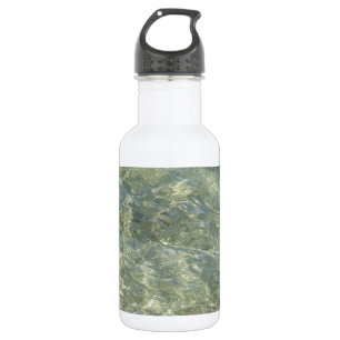 Graue, goldene Wasserfarben Trinkflasche