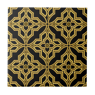 Graue Goldtextilien Fliese
