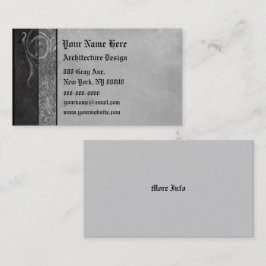Graue gotische Steinrollen Visitenkarte