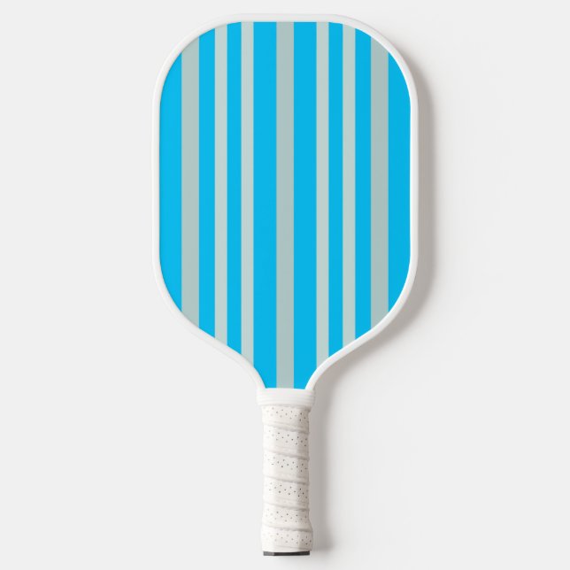 Graue graue Streifen auf Sky Blue Pickleball Schläger (Vorderseite)