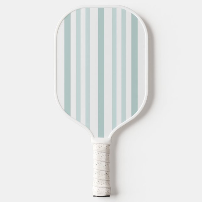 Graue graue Streifen auf weißer Linie Pickleball Schläger (Vorderseite)