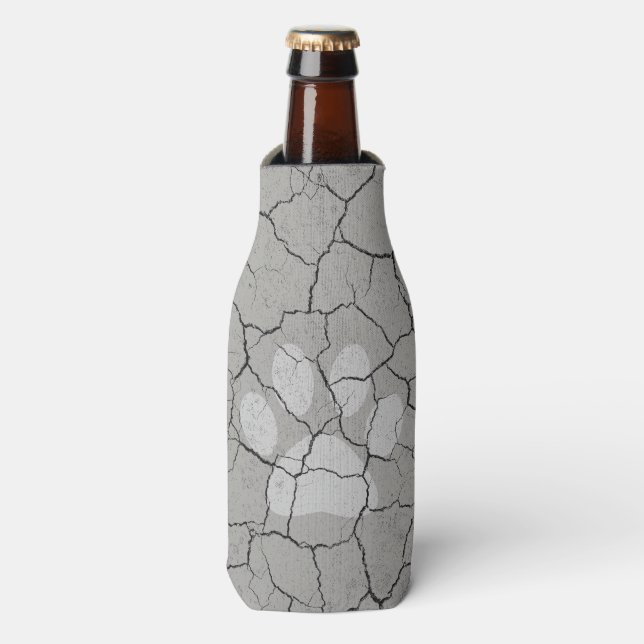 Graue, graue Tierpfanne drucken Flasche Cooler Flaschenkühler (Flaschenvorderseite)