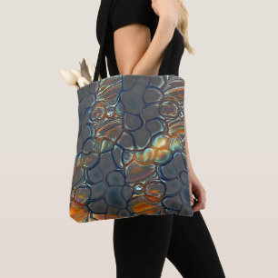 Graue Grauzellen mit Farbfarbe zum sanften Goldlic Tasche