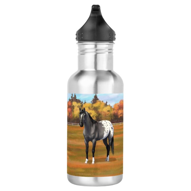 Graue Grulla Appaloosa Vierter Stallion Edelstahlflasche (Rechts)