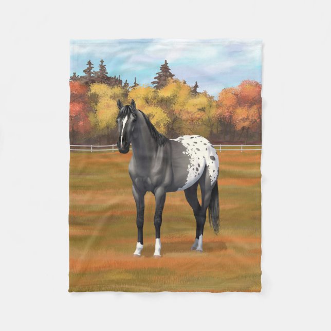 Graue Grulla Appaloosa Vierter Stallion Fleecedecke (Vorderseite)